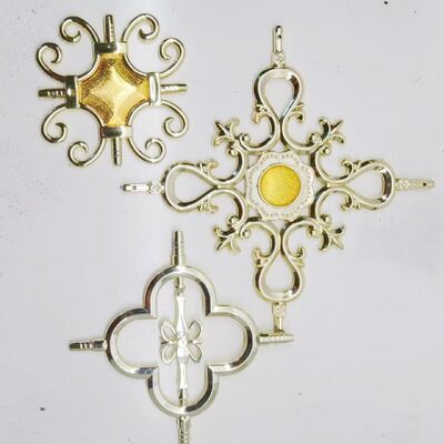 Lujo 707 de oro redondo de aluminio para la decoración de puertas y ventanas francesas